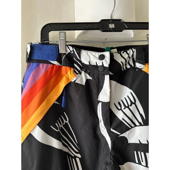 Farm Rio Black Graphic Toucans Ski Pants M - Picture 2 of 5